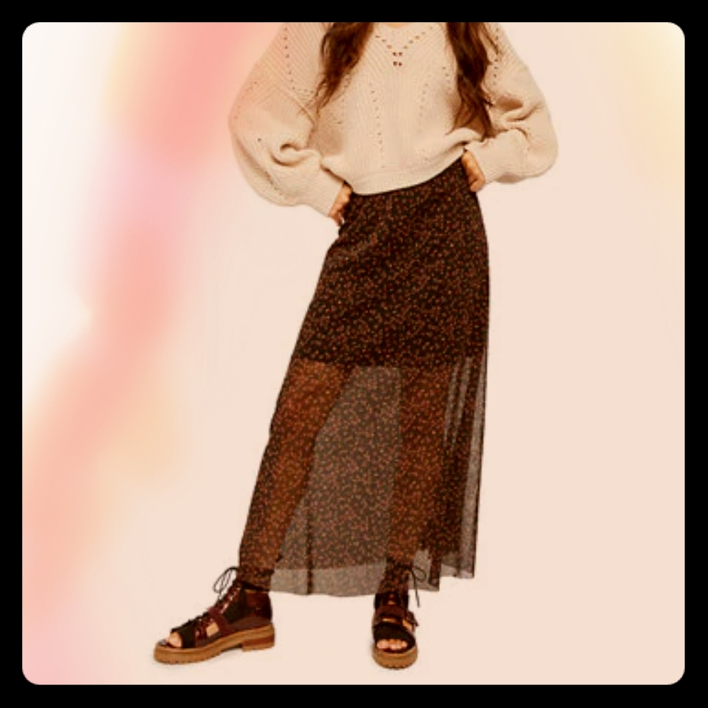 NWT Free People Seven Wonders Maxi Skirt